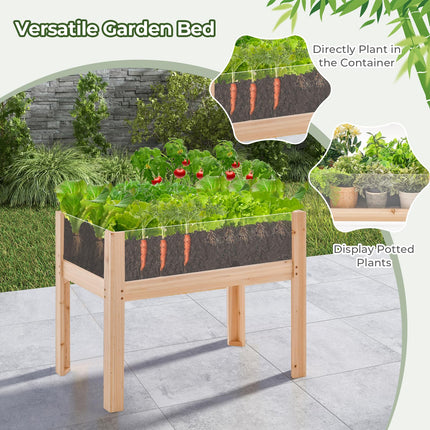 Dreamade 30”x18”x24” Raised Garden Bed Elevated Wood Planter Box with Legs