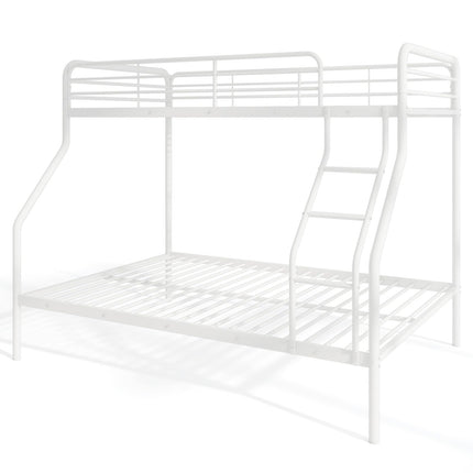 Dreamade Metal Bunk Beds Twin Over Full Size, Heavy Duty Bunk Bed for Teens Adults with Ladder & Guardrails