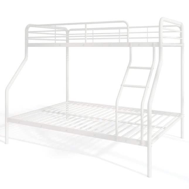 Dreamade Metal Bunk Beds Twin Over Full Size, Heavy Duty Bunk Bed for Teens Adults with Ladder & Guardrails