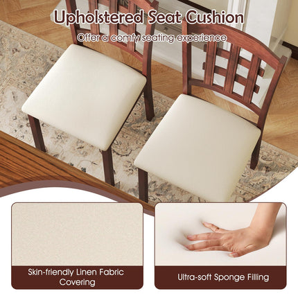 Dreamade Wooden Dining Chairs Set of (2/4)