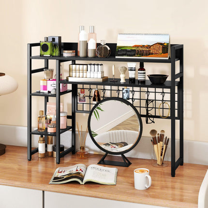 Dreamade Desktop Bookshelf 37" Desk Shelf for Up to 32" Computer Monitors