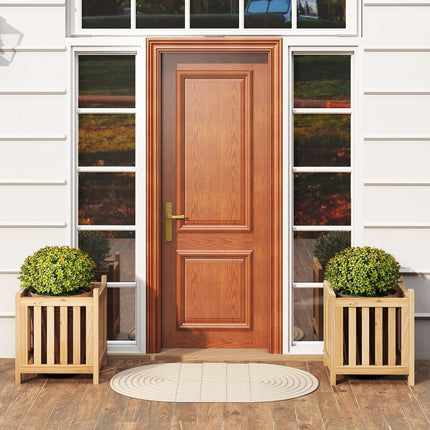 Dreamade 2-in-1 Outdoor Bench with 2 Raised Garden Beds
