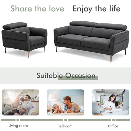 Dreamade Sofa Couch and Accent Chairs Set
