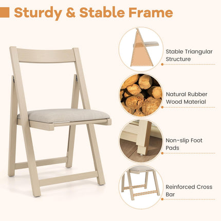 Dreamade Folding Dining Chairs Set of 4