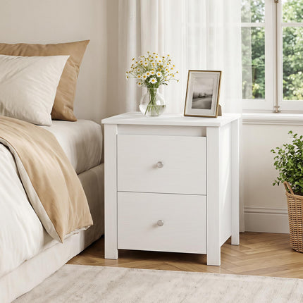 Dreamade 21" Wooden Nightstand with 2 Drawers (1/2)