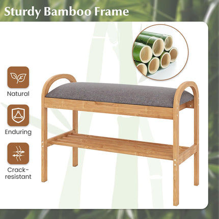 Dreamade Shoe Bench with Flip-Top Storage for Hallway