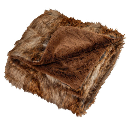 Dreamade 540GSM Soft Plush Fuzzy Luxury Faux Raccoon Fur Blanket for Bed