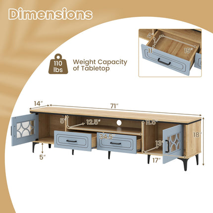 Dreamade Wood TV Stand for TVs up to 80"
