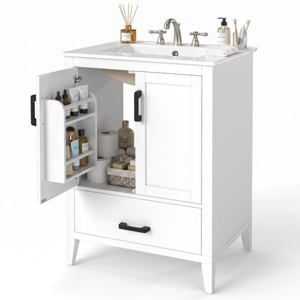Dreamade 24.5" Bathroom Vanity with Ceramic Sink Combo