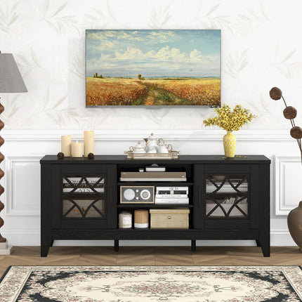 Dreamade TV Stand for TVs up to 65”, Entertainment Center with 3-Position Adjustable Shelves