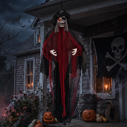 DREAMADE 9.4 ft Halloween Hanging Pirate Sound Activated Prop