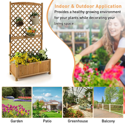 Planter Raised Bed with Trellis - Dreamade