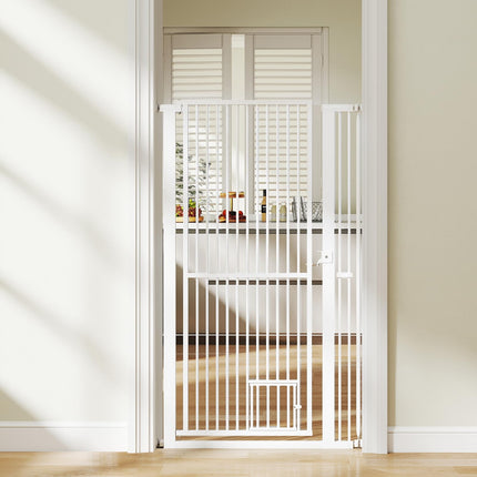 Dreamade 59” Extra Tall Pet Gate Heavy-Duty Metal Cat Gate with Wide Opening