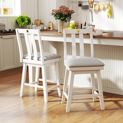 Dreamade 25" Bar Stools Set of 2/4 Swivel Counter Height Bar Chairs