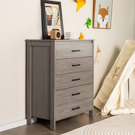 Dreamade 5-Drawer Chest Dresser for Bedroom - 41.5" Multipurpose Storage Clothes Organizer