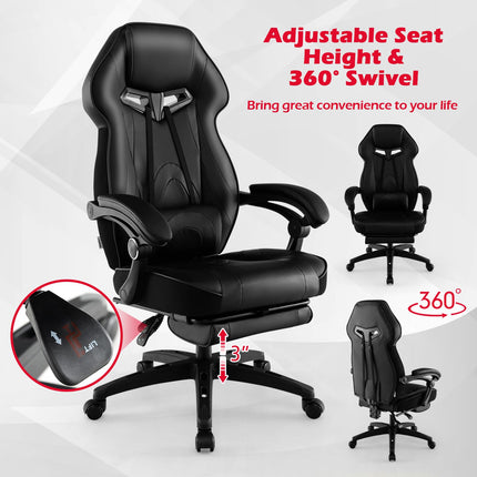 Dreamade Gaming Chair with Footrest for Adults