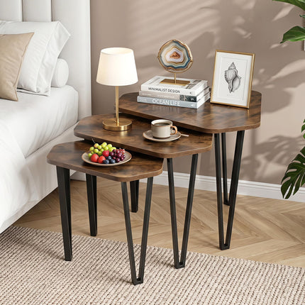 Dreamade Nesting Coffee Tables Set of 3 for Living Room & Apartment