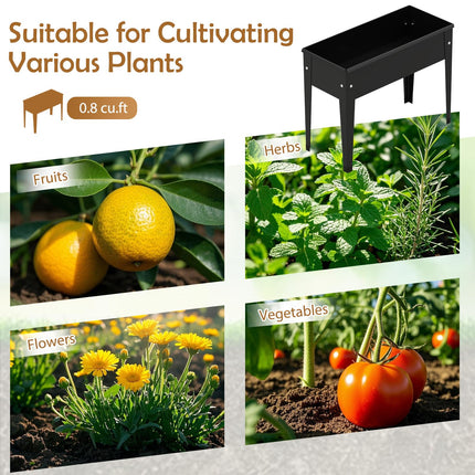 Dreamade Metal Raised Garden Bed with Legs(24”x11”x18”)