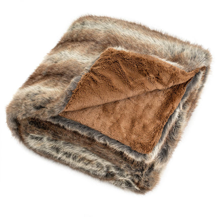 Dreamade 780GSM Soft Plush Fuzzy Luxury Faux Fox Fur Blanket for Sofa