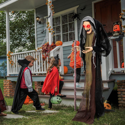DREAMADE 5 FT Halloween Animatronic Witch Standing Witch