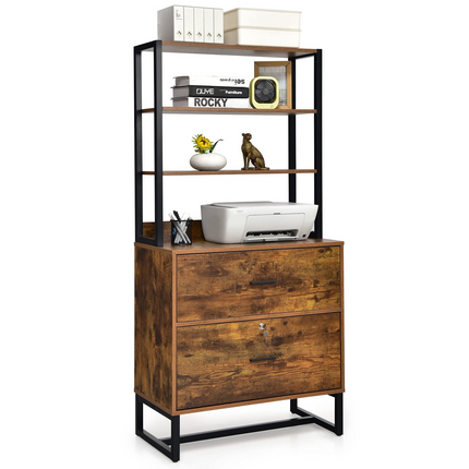 Dreamade Lateral File Cabinet with 2 Drawers with Lock