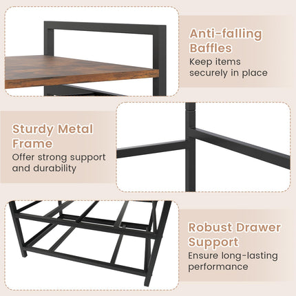 Dreamade Clothes Rack with Drawers for Living Room