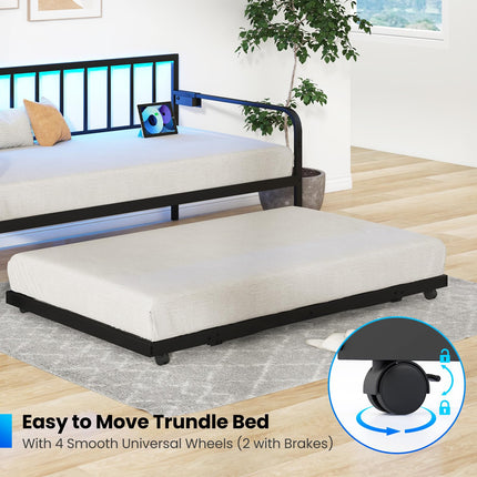 Dreamade Twin Daybed with Charging Station & LED Lights