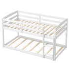Dreamade Solid Wood Twin Over Twin Bunk Bed Frame