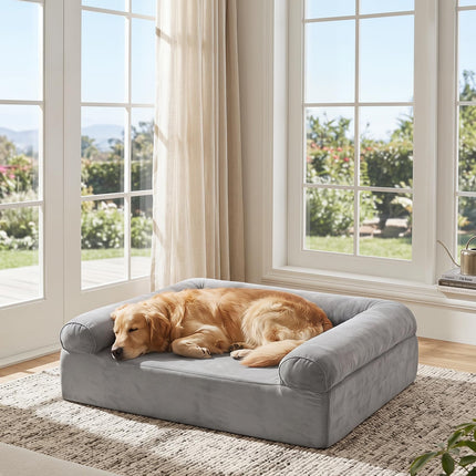Dreamade Cooling Gel Memory Foam Dog Bed for Medium Dogs with Washable Cover