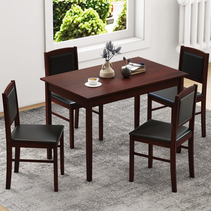 Dreamade 5-Piece Dining Table Set for 4 - Breakfast Nook Table Set with Kitchen Table