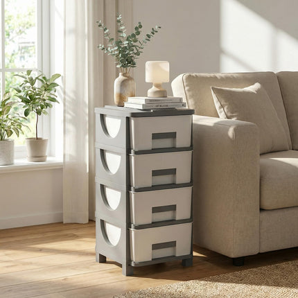 Dreamade 2 Pack 4-Drawer Storage Organizer for Bathroom Living Room