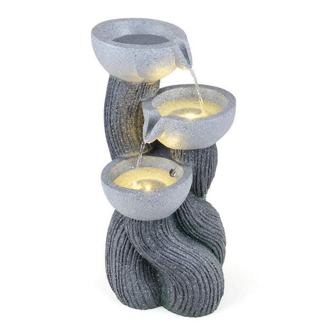 Dreamade 3-Tier Outdoor Water Fountain with Lights