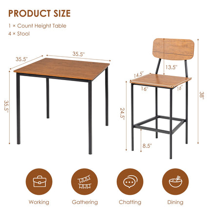 5-Piece Dining Table Set - Dreamade