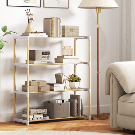 Dreamade 3/4-Tier Solid Wood Shoe Rack with Slatted Open Shelves