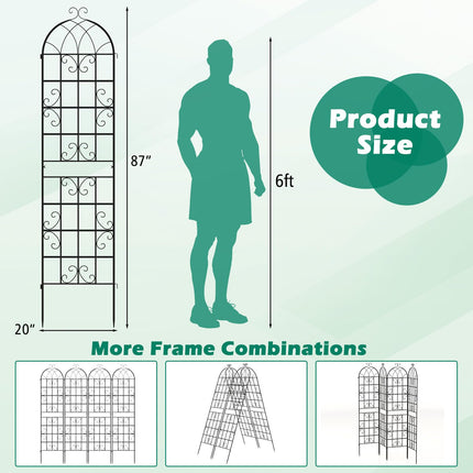 DREAMADE 86.5"x20" Garden Trellis with Protective Coating for Clematis