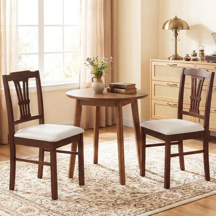 Dreamade Wooden Dining Chairs Set of 2/4 Upholstered Kitchen Chairs