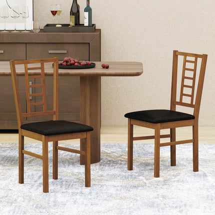 Dreamade Wooden Dining Chairs Set of 2/4 Armless Kitchen Chairs