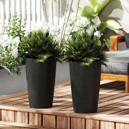 Dreamade 21” Tall Round Tapered All Weather Flower Pots Set of 2