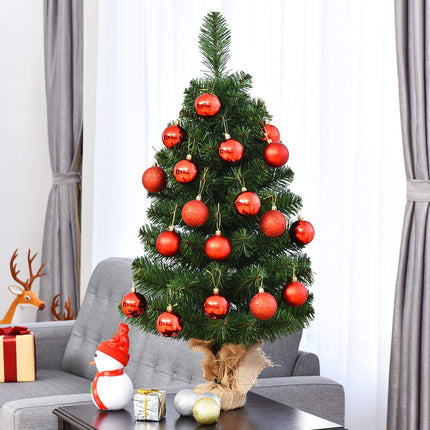 DREAMADE 3 FT Entryway Artificial Christmas Tree with 96 Branch Tips, Stable Cement Base