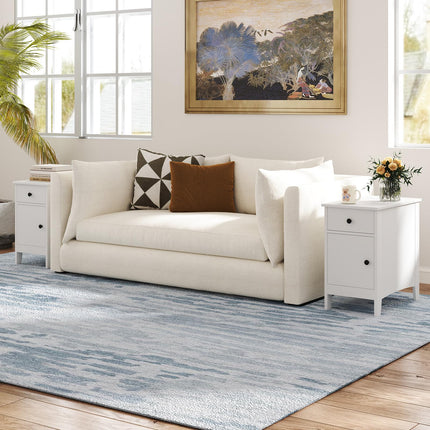 Dreamade Nightstand with Charging Station, Flip Top End Table w/USB Ports & Outlets, Modern Side Table w/Storage Drawer