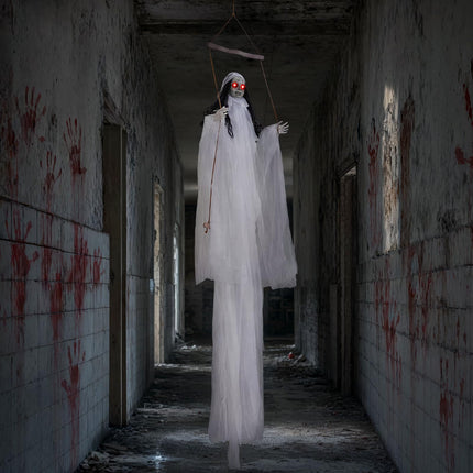 DREAMADE 6.4 FT Sound Activated Halloween Hanging Girl
