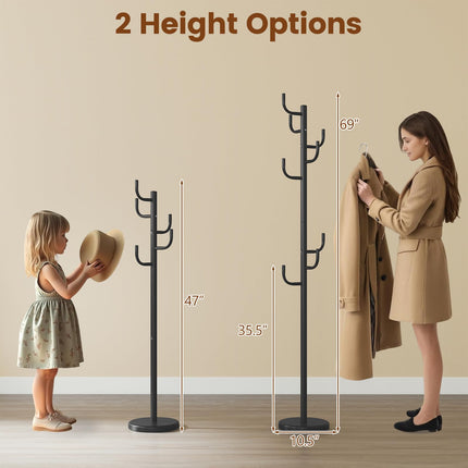 Dreamade 69" Metal Coat Rack 8-Hook Cactus Clothes Stand