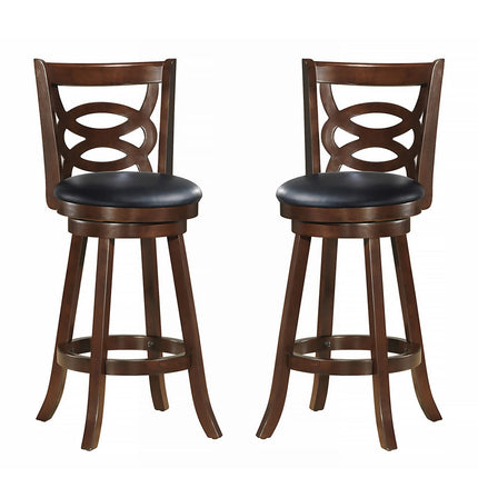Dreamade Bar Stools, Counter Height Dining Chair, Fabric Upholstered 360 Degree Swivel