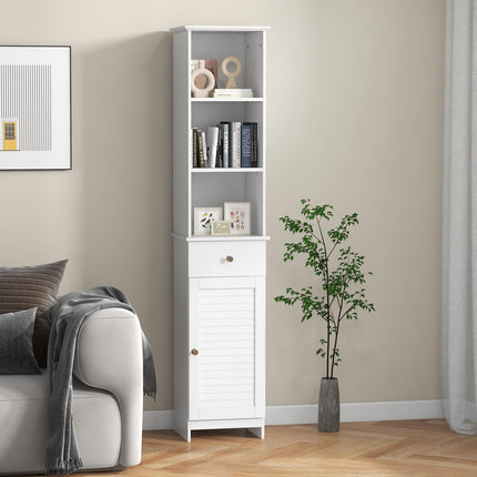 Dreamade Narrow Floor Storage Cabinet with Adjustable Shelves