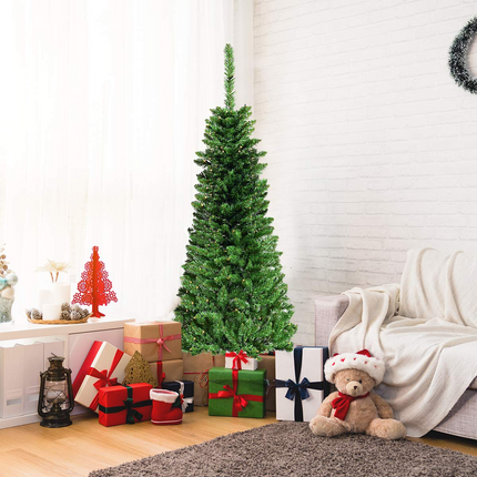 Dreamade Prelit Pencil Christmas Tree, 4.5FT Premium Hinged Fir Tree - DreamadeUS