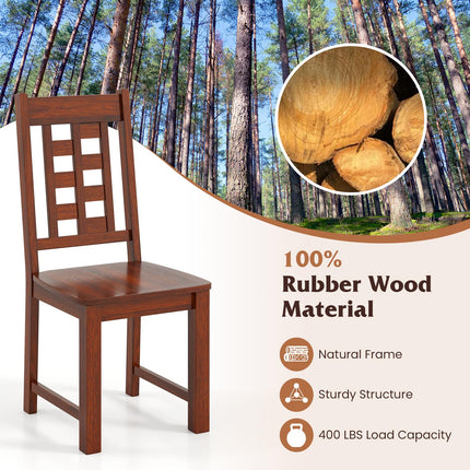 Dreamade Kitchen Chair with Solid Rubber Wood Frame