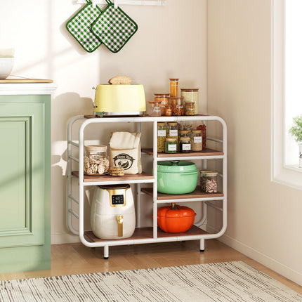 Dreamade 5-Tier Industrial Bookcas Book Shelf Storage Organizer with Metal Frame