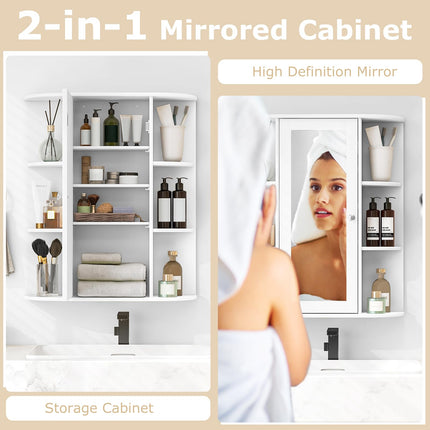 Dreamade Medicine Cabinet, Bathroom Wall Cabinet with Mirror