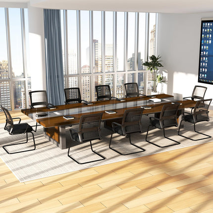Dreamade Office Guest Chair, Office Guest Conference Chair w/Lumbar Support Ergonomic Backrest