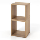 Dreamade 2/4 Cube Bookshelf Organizer, 2-Tier Stackable Cube Storage Organizer